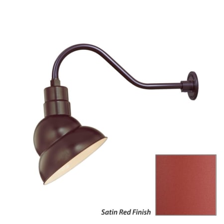 Millennium Lighting-RES10-RGN22-Fixture with Satin Red Finish Swatch