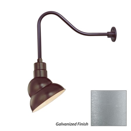 Millennium Lighting-RES10-RGN23-Fixture with Galvanized Finish Swatch