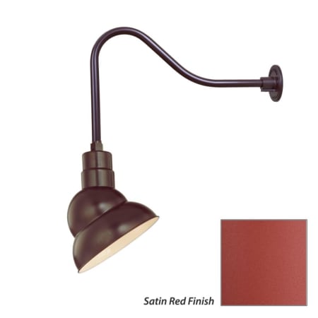 Millennium Lighting-RES10-RGN23-Fixture with Satin Red Finish Swatch