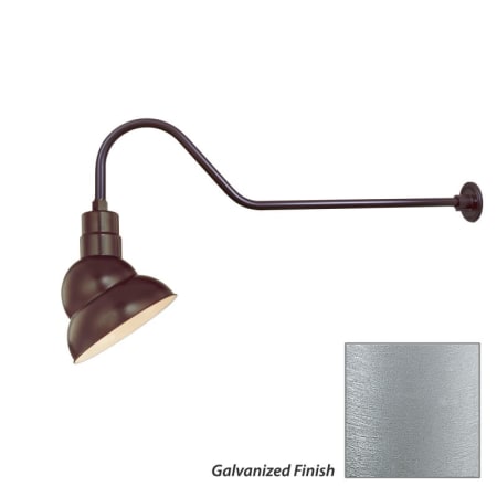 Millennium Lighting-RES10-RGN41-Fixture with Galvanized Finish Swatch