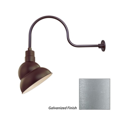 Millennium Lighting-RES12-RGN30-Fixture with Galvanized Finish Swatch