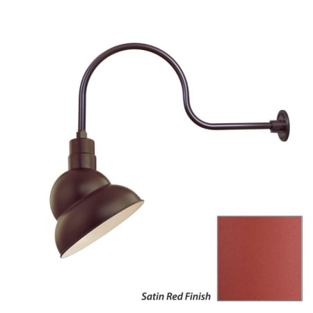 Millennium Lighting-RES12-RGN30-Fixture with Satin Red Finish Swatch