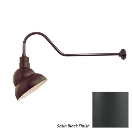 Millennium Lighting-RES12-RGN41-Fixture with Satin Black Finish Swatch