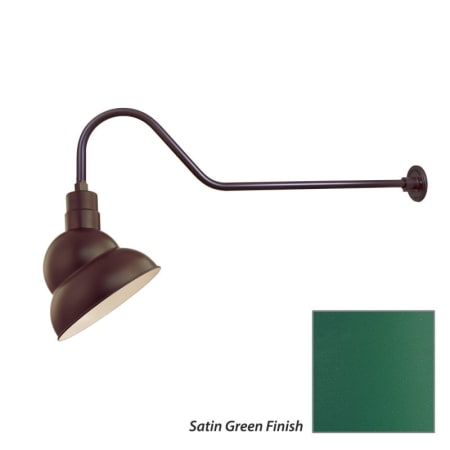 Millennium Lighting-RES12-RGN41-Fixture with Satin Green Finish Swatch