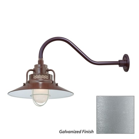 Millennium Lighting-RRRS14-RGN22-Fixture with Galvanized Finish Swatch