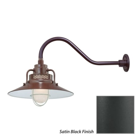 Millennium Lighting-RRRS14-RGN22-Fixture with Satin Black Finish Swatch