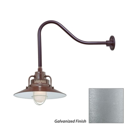 Millennium Lighting-RRRS14-RGN23-Fixture with Galvanized Finish Swatch