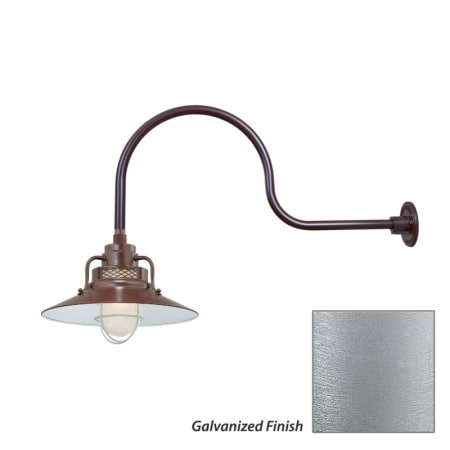 Millennium Lighting-RRRS14-RGN30-Fixture with Galvanized Finish Swatch