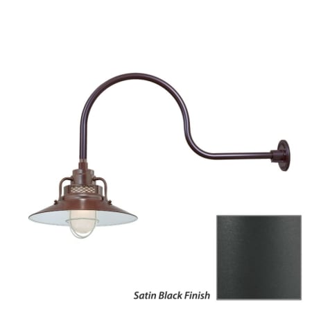 Millennium Lighting-RRRS14-RGN30-Fixture with Satin Black Finish Swatch
