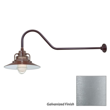 Millennium Lighting-RRRS14-RGN41-Fixture with Galvanized Finish Swatch