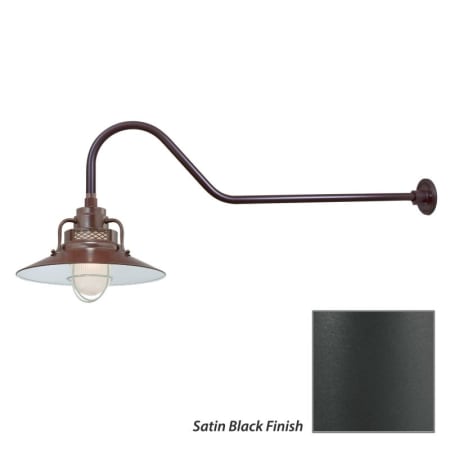 Millennium Lighting-RRRS14-RGN41-Fixture with Satin Black Finish Swatch