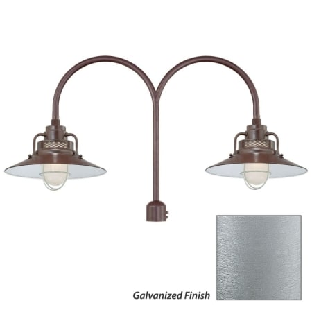 Millennium Lighting-RRRS14-RPAD-Fixture with Galvanized Finish Swatch