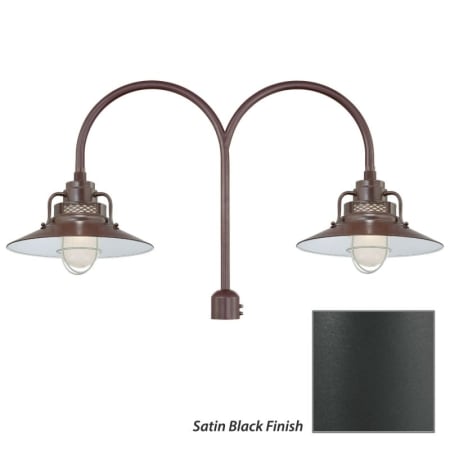 Millennium Lighting-RRRS14-RPAD-Fixture with Satin Black Finish Swatch