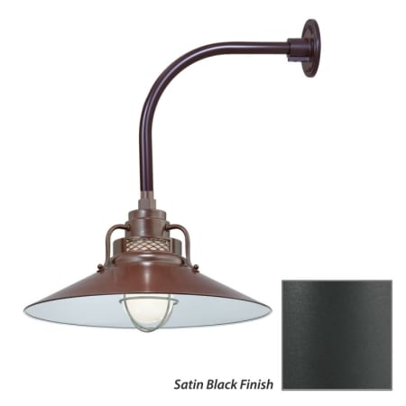 Millennium Lighting-RRRS18-RGN12-Fixture with Satin Black Finish Swatch
