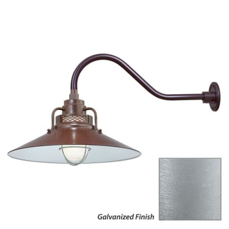 Millennium Lighting-RRRS18-RGN22-Fixture with Galvanized Finish Swatch