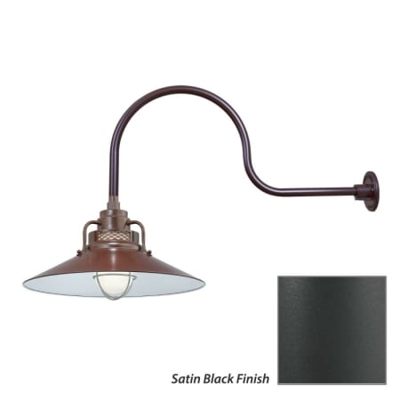 Millennium Lighting-RRRS18-RGN30-Fixture with Satin Black Finish Swatch