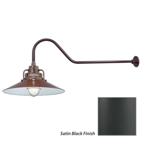 Millennium Lighting-RRRS18-RGN41-Fixture with Satin Black Finish Swatch