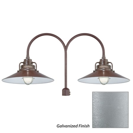 Millennium Lighting-RRRS18-RPAD-Fixture with Galvanized Finish Swatch