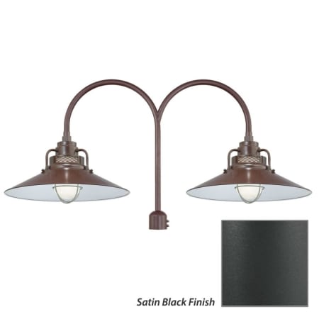 Millennium Lighting-RRRS18-RPAD-Fixture with Satin Black Finish Swatch