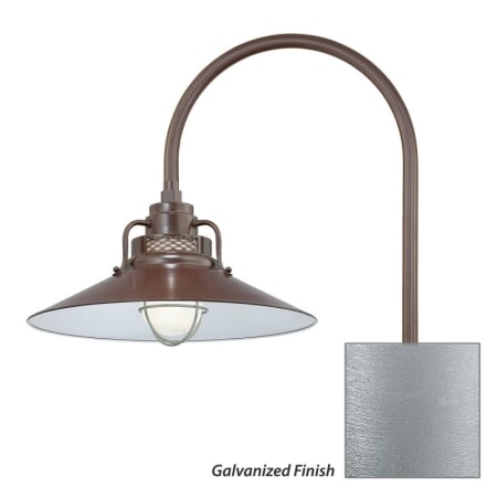 Millennium Lighting-RRRS18-RPAS-Fixture with Galvanized Finish Swatch