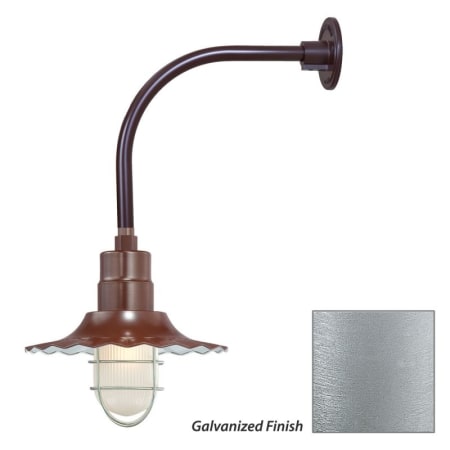 Millennium Lighting-RRWS12-RGN12-Fixture with Galvanized Finish Swatch