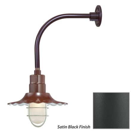 Millennium Lighting-RRWS12-RGN12-Fixture with Satin Black Finish Swatch