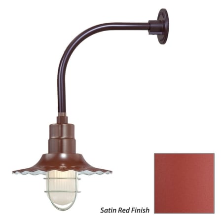 Millennium Lighting-RRWS12-RGN12-Fixture with Satin Red Finish Swatch