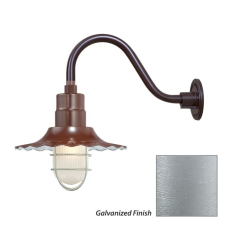 Millennium Lighting-RRWS12-RGN15-Fixture with Galvanized Finish Swatch