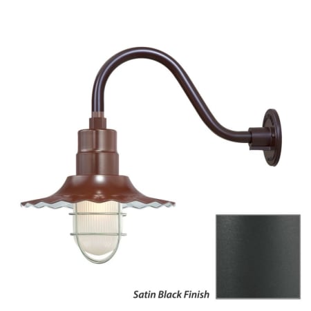 Millennium Lighting-RRWS12-RGN15-Fixture with Satin Black Finish Swatch