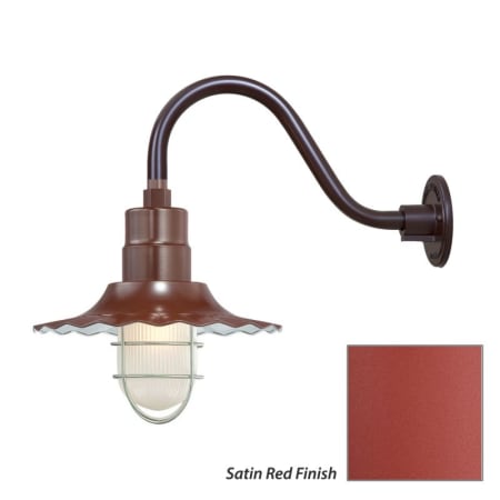 Millennium Lighting-RRWS12-RGN15-Fixture with Satin Red Finish Swatch