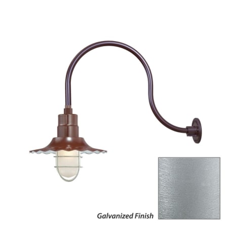 Millennium Lighting-RRWS12-RGN24-Fixture with Galvanized Finish Swatch