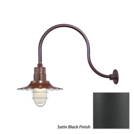 Millennium Lighting-RRWS12-RGN24-Fixture with Satin Black Finish Swatch