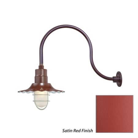 Millennium Lighting-RRWS12-RGN24-Fixture with Satin Red Finish Swatch