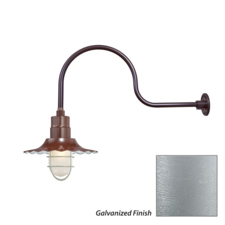 Millennium Lighting-RRWS12-RGN30-Fixture with Galvanized Finish Swatch
