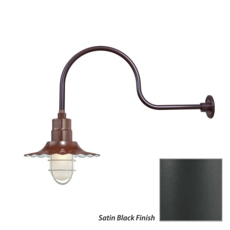 Millennium Lighting-RRWS12-RGN30-Fixture with Satin Black Finish Swatch