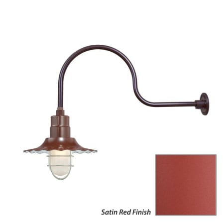 Millennium Lighting-RRWS12-RGN30-Fixture with Satin Red Finish Swatch