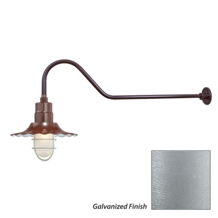 Millennium Lighting-RRWS12-RGN41-Fixture with Galvanized Finish Swatch