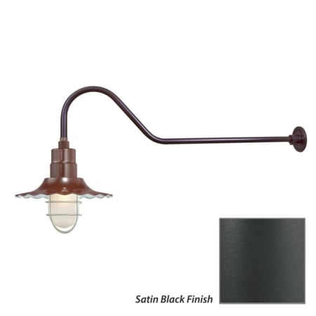 Millennium Lighting-RRWS12-RGN41-Fixture with Satin Black Finish Swatch