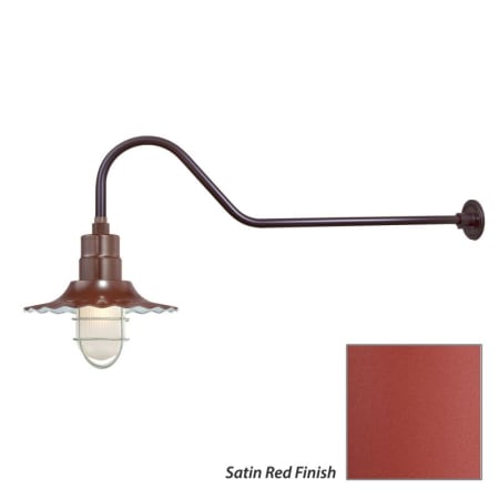 Millennium Lighting-RRWS12-RGN41-Fixture with Satin Red Finish Swatch