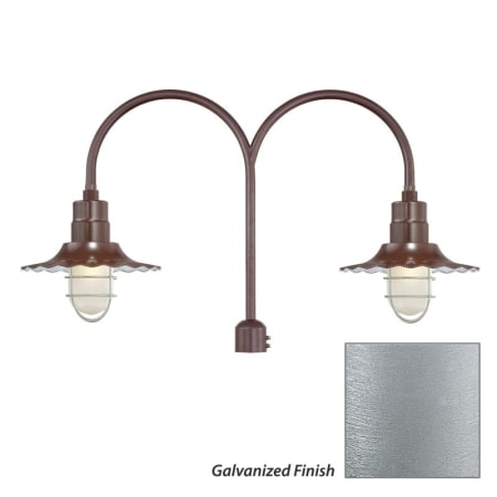 Millennium Lighting-RRWS12-RPAD-Fixture with Galvanized Finish Swatch