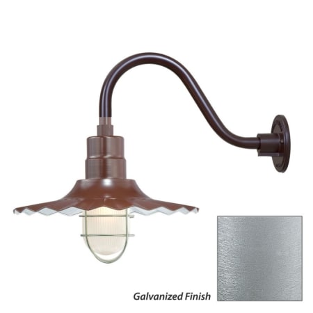 Millennium Lighting-RRWS15-RGN15-Fixture with Galvanized Finish Swatch