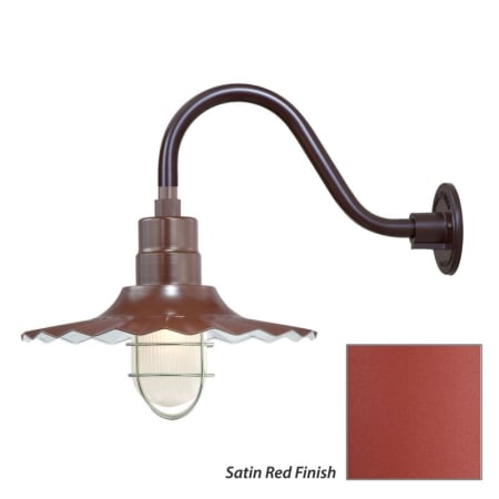 Millennium Lighting-RRWS15-RGN15-Fixture with Satin Red Finish Swatch