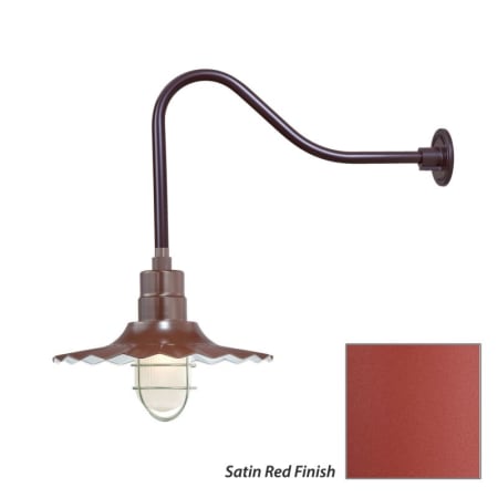 Millennium Lighting-RRWS15-RGN23-Fixture with Satin Red Finish Swatch