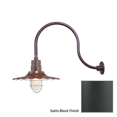 Millennium Lighting-RRWS15-RGN24-Fixture with Satin Black Finish Swatch