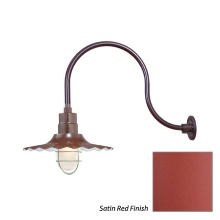 Millennium Lighting-RRWS15-RGN24-Fixture with Satin Red Finish Swatch