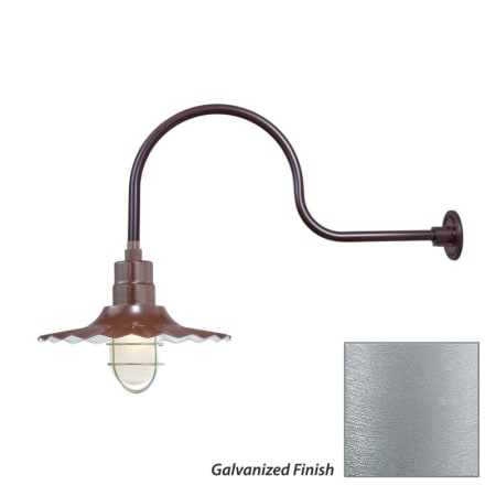 Millennium Lighting-RRWS15-RGN30-Fixture with Galvanized Finish Swatch