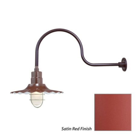 Millennium Lighting-RRWS15-RGN30-Fixture with Satin Red Finish Swatch