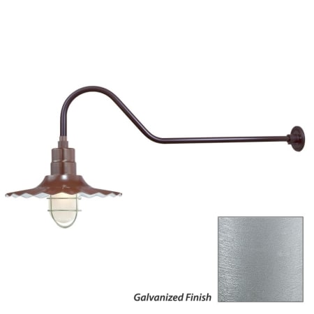 Millennium Lighting-RRWS15-RGN41-Fixture with Galvanized Finish Swatch