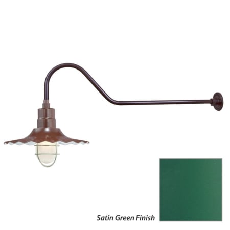 Millennium Lighting-RRWS15-RGN41-Fixture with Satin Green Finish Swatch