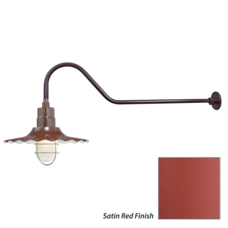 Millennium Lighting-RRWS15-RGN41-Fixture with Satin Red Finish Swatch